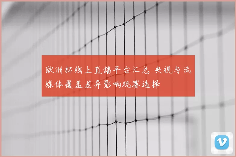 欧洲杯线上直播平台汇总 央视与流媒体覆盖差异影响观赛选择